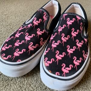 Vans Unisex Pink Flamingos Slip-on Skate Shoes/Sneakers Men’s 6